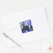 Sticker Carré Iris Pourpre Papillon Tropical (Enveloppe)