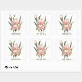 Sticker Carré Iris Rose Pâle (Feuille)