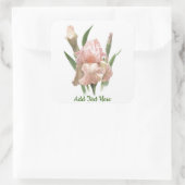 Sticker Carré Iris Rose Pâle (Sac)