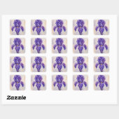 Sticker Carré Iris Violet Fait de Plusieurs (Feuille)
