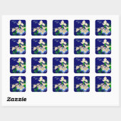 Sticker Carré Irises japonaises (Feuille)