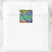 Sticker Carré Irises par Vincent Van Gogh (Sac)