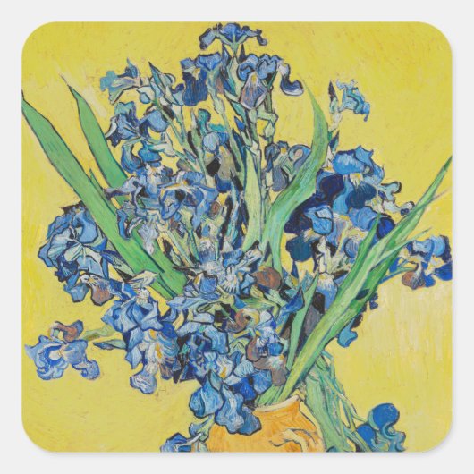 Sticker Carré Irises Vincent van Gogh (Devant)