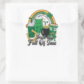Sticker Carré Irish Lass Full of Sass - Cheeky St. Patrick's Day (Sac)
