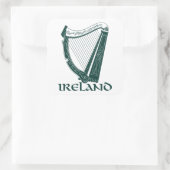 Sticker Carré Irlande Harp Design, Irish Harp (Sac)