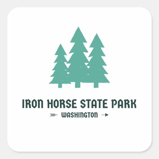 Sticker Carré Iron Horse State Park - Washington (Devant)