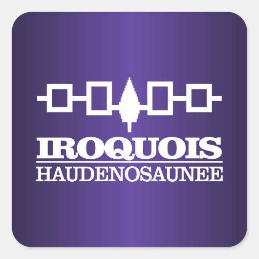 Sticker Carré Iroquois (Haudenosaunee) (Devant)