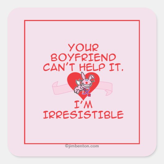 Sticker Carré Irrésistible (Devant)