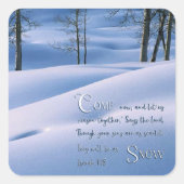 Sticker Carré Isaïe 1:18 Inspirationnel (Devant)