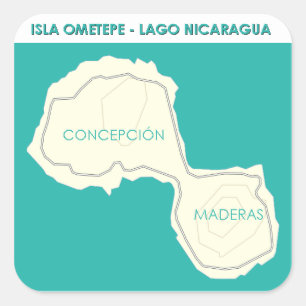 Sticker Carré Isla Ometepe