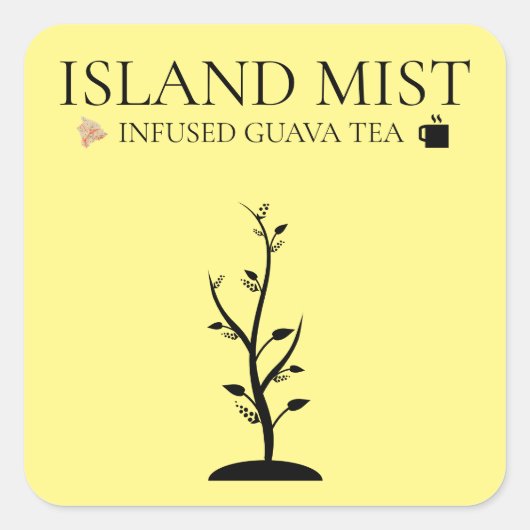STICKER CARRÉ ISLAND MIST INFUSÉ GUAVA TEA (Devant)