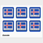 Sticker Carré Islande (Feuille)