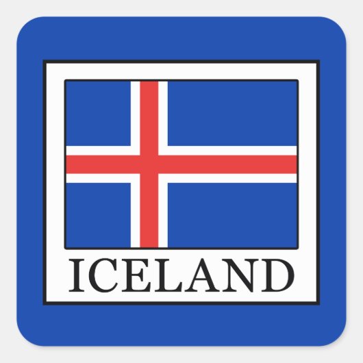 Sticker Carré Islande (Devant)