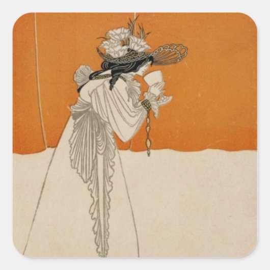 Sticker Carré Isolde, illustration de 'The Studio', 1895 (lith (Devant)
