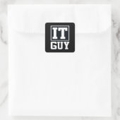 Sticker Carré IT Guy Computer Tech Software Geek (Sac)