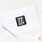 Sticker Carré IT Guy Computer Tech Software Geek (Enveloppe)