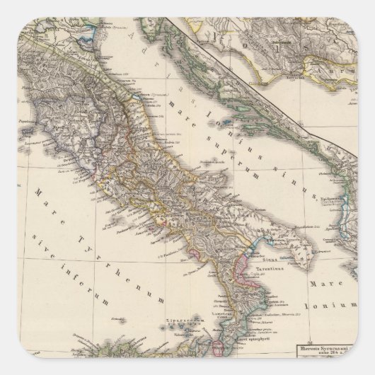 Sticker Carré Italia, Gallia cisalpina, Sicile, Sardaigne (Devant)