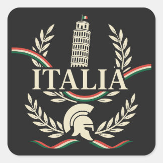 Sticker Carré Italia Heritage Crest