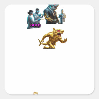 Sticker Carré Italian Brainrot Chaos Pizza Meme | Surreal Pasta 