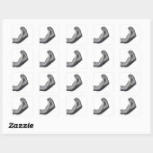 Sticker Carré Italian Hand (Feuille)