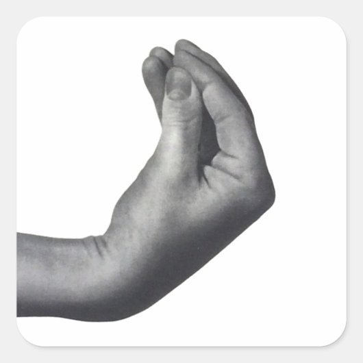 Sticker Carré Italian Hand (Devant)