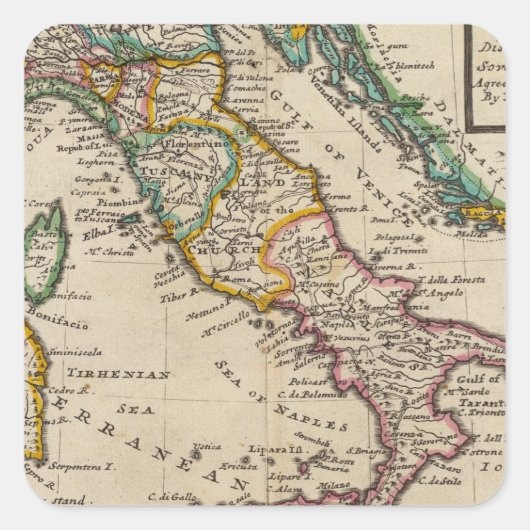 Sticker Carré Italie 9 (Devant)