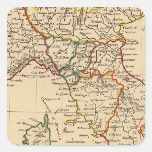 Sticker Carré Italie du Nord (Devant)