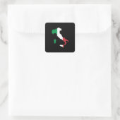 Sticker Carré Italie en couleurs italiennes (Sac)