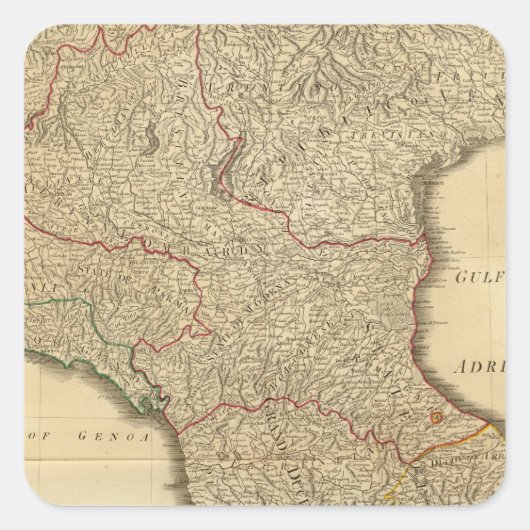 Sticker Carré Italie moyenne, supérieure (Devant)