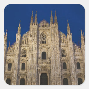 Sticker Carré Italie, province de Milan, Milan. la cathédrale d