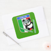 Sticker Carré Italie Ski-jumping Panda (Enveloppe)
