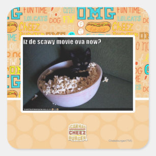 Sticker Carré Iz de scawy film ova maintenant?