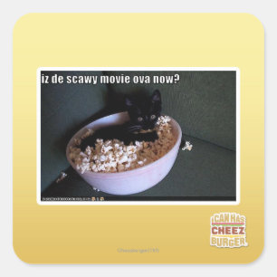 Sticker Carré Iz de scawy film ova maintenant?