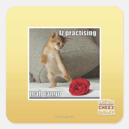 Sticker Carré Iz pratique mah tango (Devant)