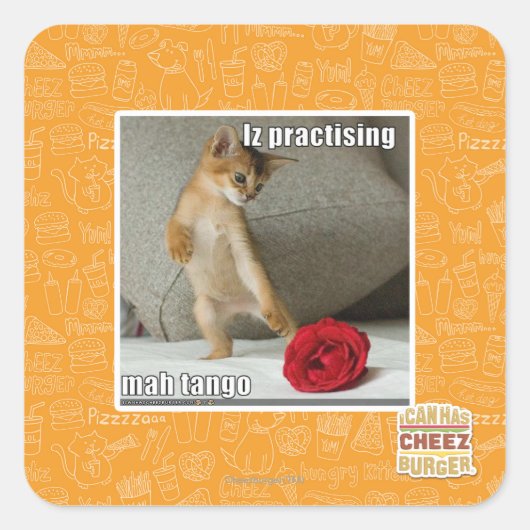 Sticker Carré Iz pratique mah tango (Devant)