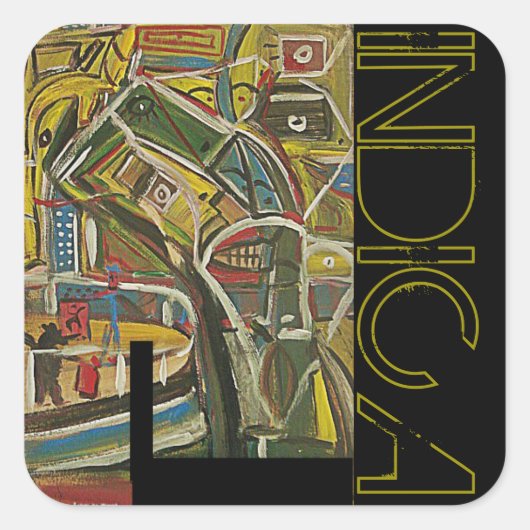 STICKER CARRÉ J INDICA (Devant)
