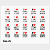 STICKER CARRÉ J'❤️ LA SCIENCE FICTION J'AIME LA SCIENCE FICTION  (Feuille)