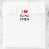 STICKER CARRÉ J'❤️ LA SCIENCE FICTION J'AIME LA SCIENCE FICTION  (Sac)