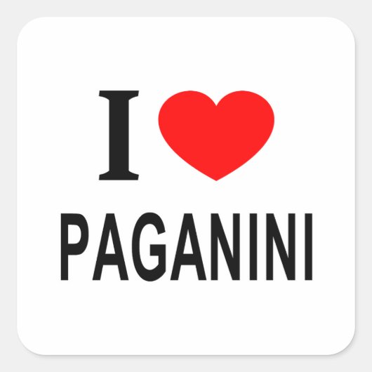 STICKER CARRÉ J' ❤️ PAGANINI J'AIME PAGANINI J'AIME PAGANINI (Devant)