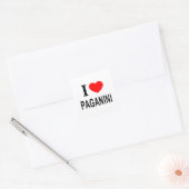 STICKER CARRÉ J' ❤️ PAGANINI J'AIME PAGANINI J'AIME PAGANINI (Enveloppe)