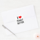 STICKER CARRÉ J'❤️ PEANUT BEURTER J'AIME PEANUT BEURRE JE COEUR  (Enveloppe)
