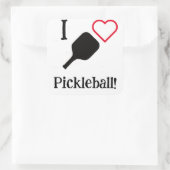 Sticker Carré J'❤️ Pickleball ! (Sac)