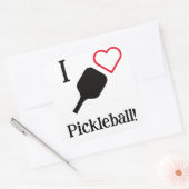 Sticker Carré J'❤️ Pickleball ! (Enveloppe)