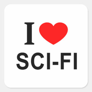 STICKER CARRÉ J' ❤️ SCI - FI J'AIME SCI - FI J'AIME SCI - FI
