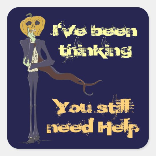 Sticker Carré Jack maigre (Devant)