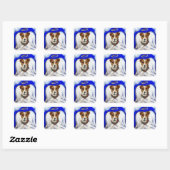 Sticker Carré Jack Russell Terrier Angel (Feuille)