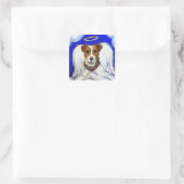 Sticker Carré Jack Russell Terrier Angel (Sac)