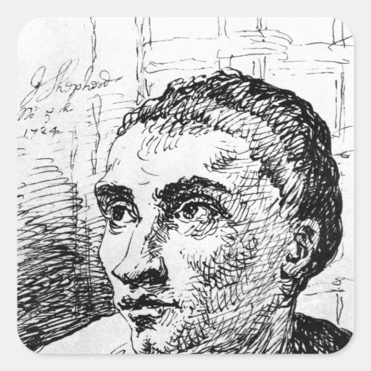 Sticker Carré Jack Sheppard, 1724 (Devant)