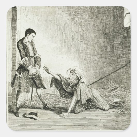 Sticker Carré Jack visits his mother à l'hôpital de Bethléem, Lo (Devant)