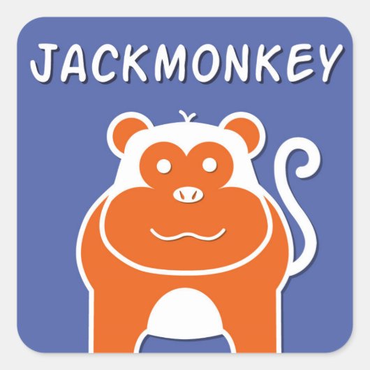 Sticker Carré JackMonkey | Année du singe 2016 (Devant)